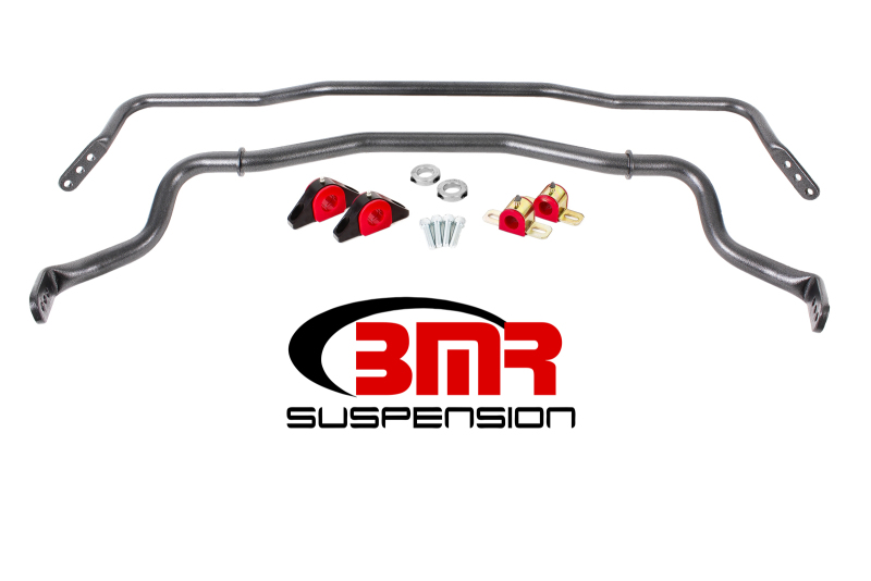 Ford Mustang Sway Bar Kit - Front + Rear - BMR Suspension - SB043 Front & Rear - Black Hammertone - `15-`17 Ford Mustang Sway Bar Kit - Front + Rear - BMR Suspension - SB043 Front & Rear - Black Hammertone - `15-`17